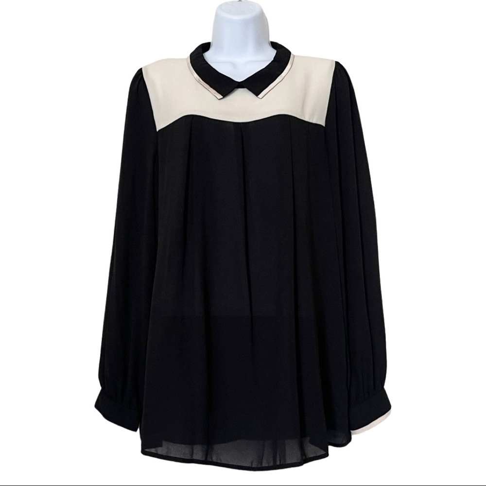 Love 21 Collared Long Sleeve Top For Women, Size M